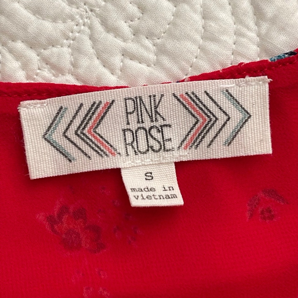 Pink Rose Tank Top Adjustable Straps Size Small - Picture 12 of 15